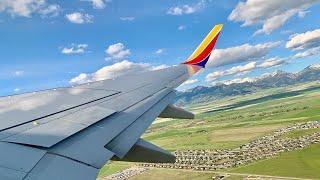 PICTURESQUE Takeoff – Southwest Airlines – Boeing 737-7H4 – Bozeman, MT – BZN-LAS – N237WN