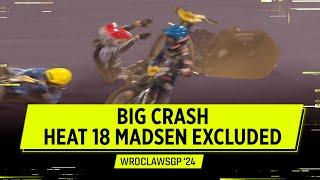 THAT WAS HUGE  3 Rider Crash Heat 18 #WroclawSGP 2024 | FIM Speedway Grand Prix