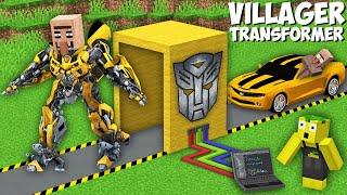 I upgraded VILLAGER INTO TRANSFORMER in Minecraft ! SECRET CAR VILLAGER !