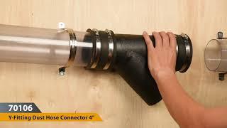 POWERTEC Y Fitting Dust Collection Hose Adapter | Woodworking Shop Dust Collection System #carpentry