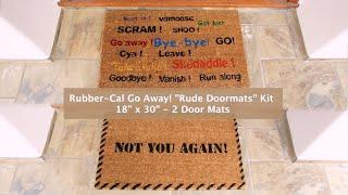 Rubber-Cal Rude "Leave Door Mat" Kit - 18" x 30" - 2 Doormats