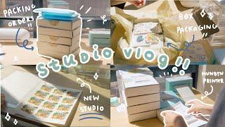 Studio Vlog  Packing Etsy Orders, Moving into a New Home, Relaxing Vlog!!