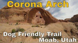 Corona Arch Trail.  Moab, Utah.  Hiking Adventure Dog Friendly Trail.