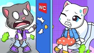 Please Open The Toilet Door! Part 2 | Talking Tom & Friends In Toca Life World | Tommy Toca