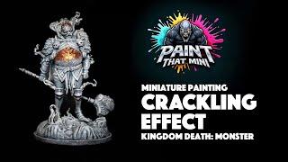 Painted Statue Crackling Effect on Kingdom Death: Monster Miniature