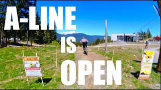 First Laps Down A-Line 2024 | Whistler Bike Park