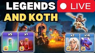 Daylight savings time now! Legend hits then Hard Mode KOTH! #coclive #live #giftedbysupercell