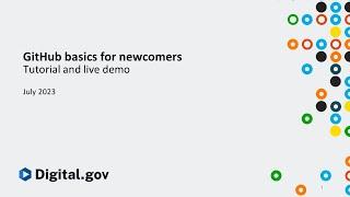 Introduction to GitHub for newcomers
