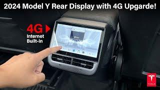 New 2024 Tesla Model Y Rear Entertainment Display with Built-in 4G Internet! #tesla #teslamodely