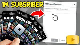 GIVING 10,000 ROBUX TO EVERY FAN FOR 1 MILLION SUBSCRIBERS.. (How To Get Free Robux)