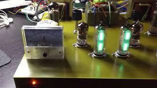 Tube amplifier with bias indicator and fine bias adjust