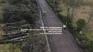 Measurement of Roadlines with Trimble SPS986 GNSS Smart Antenna with Tilt Compensation