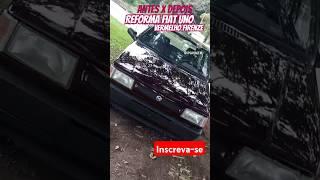 Reforma Fiat Uno Vermelho Firenze - Antes x Depois