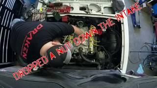 Vega EP4: Holley breath-right strips | Rochester Quadrajet to Holley carb | Edelbrock Manifold