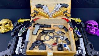 Wooden Box Full of Guns ! BB Pistols - Capsule Detonator Revolver