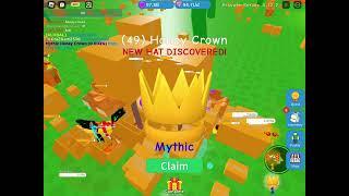 (Roblox) Unboxing Simulator - I unboxed Mythic Honey Crown while trying to open a crate lol