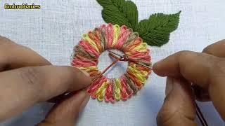 Beautiful flower embroidery design for beginners