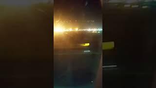 Fly Jinnah A320 wing view Night Landing at Islamabad Airport