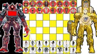 CHESS ranks up tournament RED TRI TITAN Team vs CLOCKMAN TITAN SKIBIDI TOILET