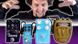 Paul Cochrane Timmy vs MXR Timmy vs Caline Pure Sky vs Danelectro Cool Cat Transparent Overdrive!