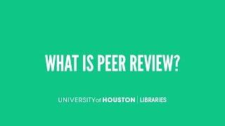 What is peer review?