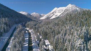 Washington's Stevens Pass: 4K Aerial Winter Beauty