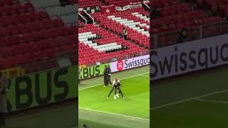 Andre Onana took on Francis Ngannou at Old Trafford last night 