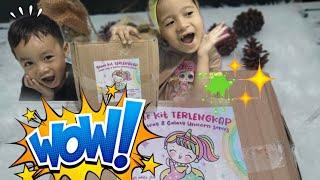 unboxing slime kit terlengkap anti gagal  harganya murah dapatnya banyak 