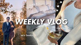 WEEKLY VLOG  8-5 library days, cozy vibes, + meet my boyfriend!