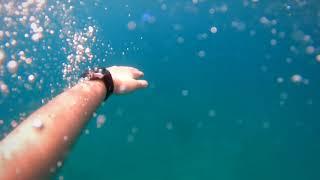 Barcelona, swimming at Platja de la Nova Icària