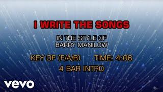 Barry Manilow - I Write The Songs (Karaoke)