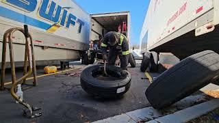 Depot Service call to change 8 Tires on a Semi Trailer.  #dieselmechanic #trucking #mechanic #diesel