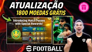 ATUALIZAÇÃO! 1800 MOEDAS GRÁTIS, NOVA CAMPANHA E NOVOS DESAFIOS NO EFOOTBALL 2025 MOBILE