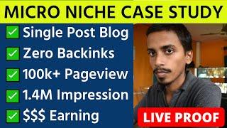 Micro Niche Blog Case Study ! Earn $100+ with Single Page Blog | Blog Niche Blog Ideas 2021