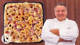 Focaccia with Tomato and Olives (Pugliese) by Master Stefano Callegari