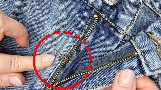 ⭐How to fix a zipper on jeans in 1 minute