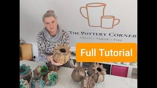 Pottery Top Tip:Handbuilding Pottery Tutorial; Making Sculptural Poppy Heads for the Garden (PART 1)