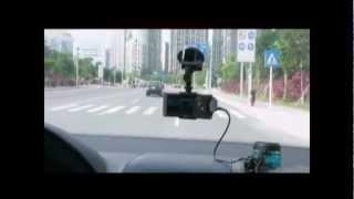 Dual Camera Car Blackbox DVR z GPS Logger i G-Sensor