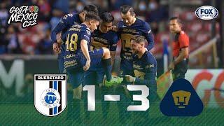 Ganar, gustar y golear, la cara que muestra Universidad | Querétaro 1-3 Pumas | Liga MX