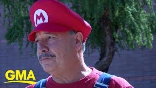 Custodian who frequently dressed as Nintendo's Mario character retires | GMA Digital