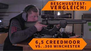 Vergleich: 6,5 Creedmoor gegen .308 Win. – Beschusstest auf die Drückjagddistanz von 50 Metern