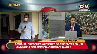 Covid 19: Preocupa aumento de pacientes UTI en Alto Paraná