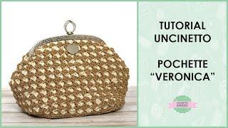 Tutorial pochette clic clac uncinetto "Veronica" | punto ventaglietti | Uncinetto d'Argento