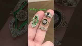 Vintage Rings! Which one is Edwardian? #artdeco #vintage #jewelry #antique #jewelrystyle