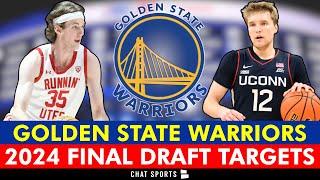 FINAL Warriors Draft Targets BEFORE 2024 NBA Draft Ft. Branden Carlson, Cam Spencer