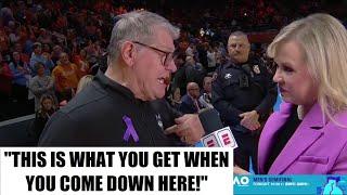 FURIOUS Geno Auriemma Accuses Refs Of CHEATING In Halftime Interview | #5 UConn Huskies vs Tennessee