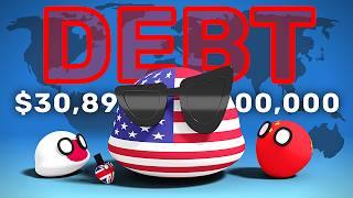 COUNTRIES SCALED BY DEBT 2024 | Countryballs Animation