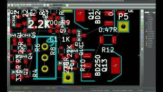 Routing an opamp with kicad