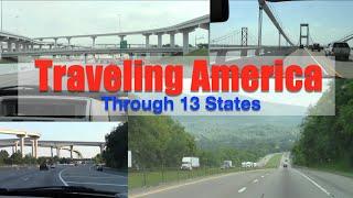 Traveling America  through 13 states