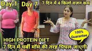 High Protein DIET for Fast WEIGHT LOSS / Lose Upto 4kg in 7 days/Fat to Fit #weightloss